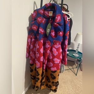 Brand new Farm Rio coat, size medium. Mixed leopard print.